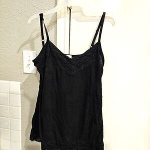 Dressbarn black lacey tank gently worn Large